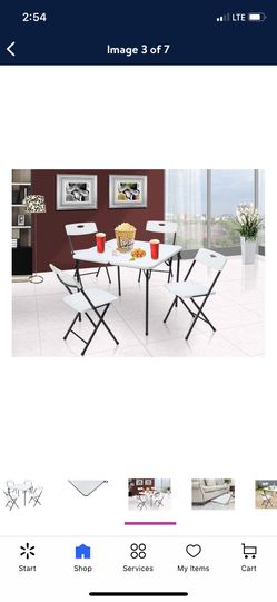 Mainstays 5 piece resin on sale plastic card table