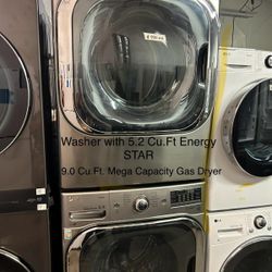 LG Washer And Gas Dryer Mega Capacity 