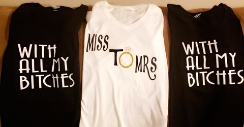 Bridal shower tshirt printing