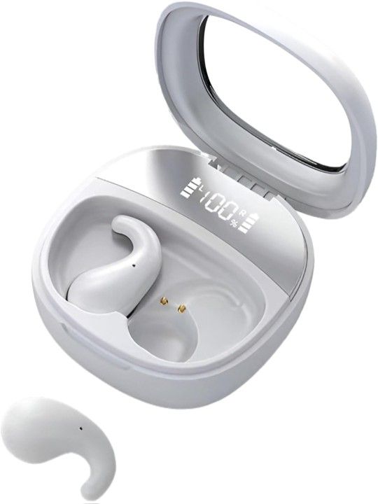 Sleep Earbuds for Side Sleepers - Noise Cancelling Headphones with Sleep Mode, Non-in Ear Design for Pain-Free All Night Comfort (White)