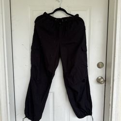 Sweet Envy Cargo Pants Size M(6-8) Wide Leg Elastic Waist Cargo Pockets Buckles
