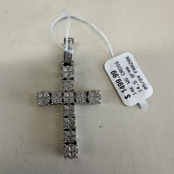 White Gold Diamond Cross (14k) 