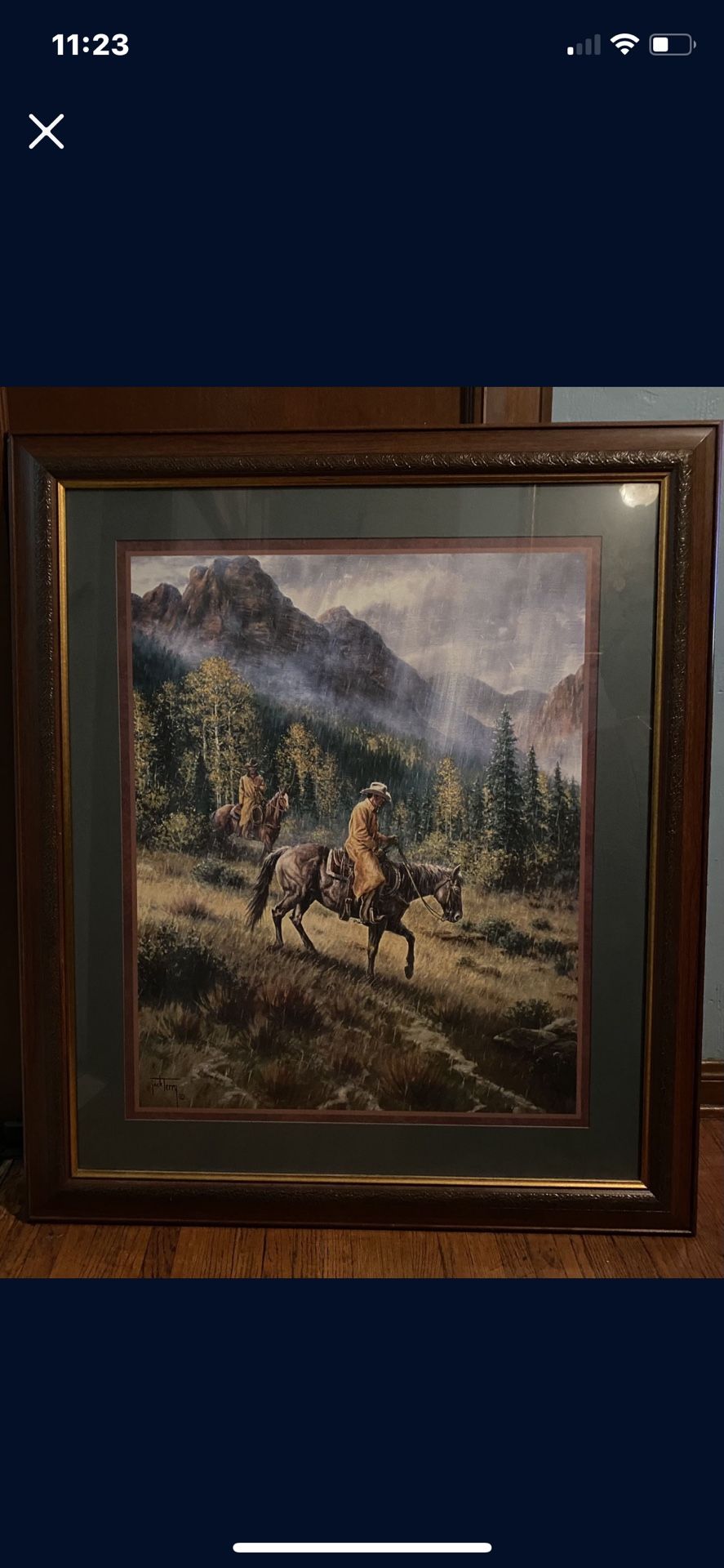 Jack Terry Art Print Home Interiors Cowboys In The rain
