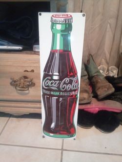 Vintage porcelain enamel coca cola