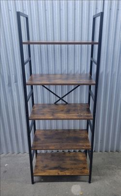 Brand new. Industrial 5-Tier Bookshelf
