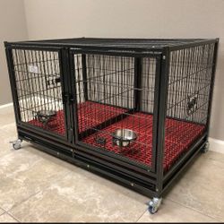 🔥Heavy Duty 🔥 43" Divider Dog Puppy 🐕‍🦺🐩🐶🐕🦮 Kennel Cage