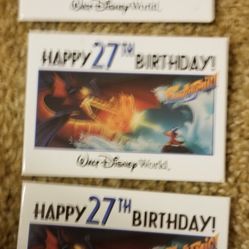 Happy 27th Birthday Fantasmic Walt Disney World  Pin Set