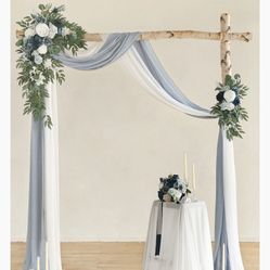 Wedding Arch Flowers With Drapes(Arch Not Included)