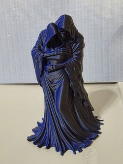 3D Printed Hooded Figures Embracing Statue