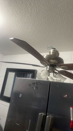 Brushed Nickel Ceiling Fan with Light Kit