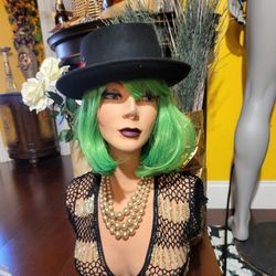 Bright Colors Green Wig 