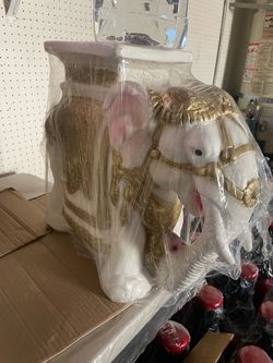 Ceramic Elephant Garden Stool