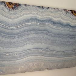 Blue Lace Agate-Inspired Canvas Wall Art-40”x30”