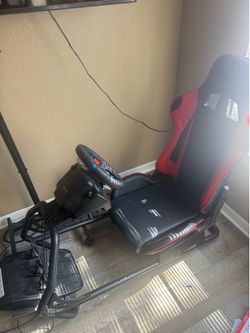 Logitech g29 steering wheel with chair