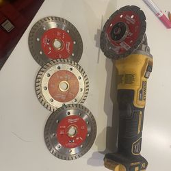Dewalt grinder with blades