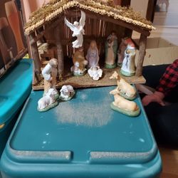 Porcelain Nativity Set In Box