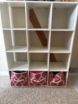 12 Cube Storage Organizer Bin White