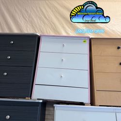 Three Drawer White Pink Chest Cajonera Comoda Nueva 