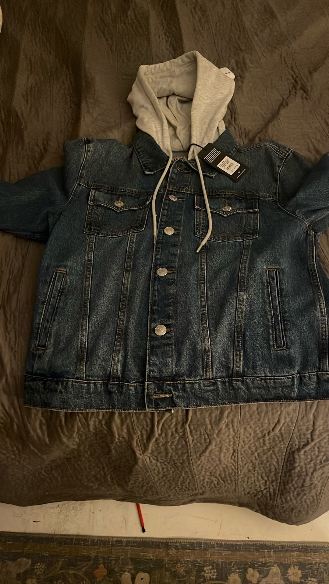 True Religion Demon Trucker Hoodie Jacket