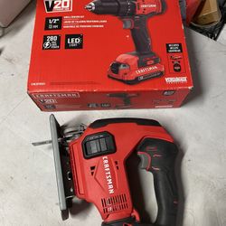 Craftsman V20 Brushless Cordless Drill/Driver Kit and Craftsman gidsaw 