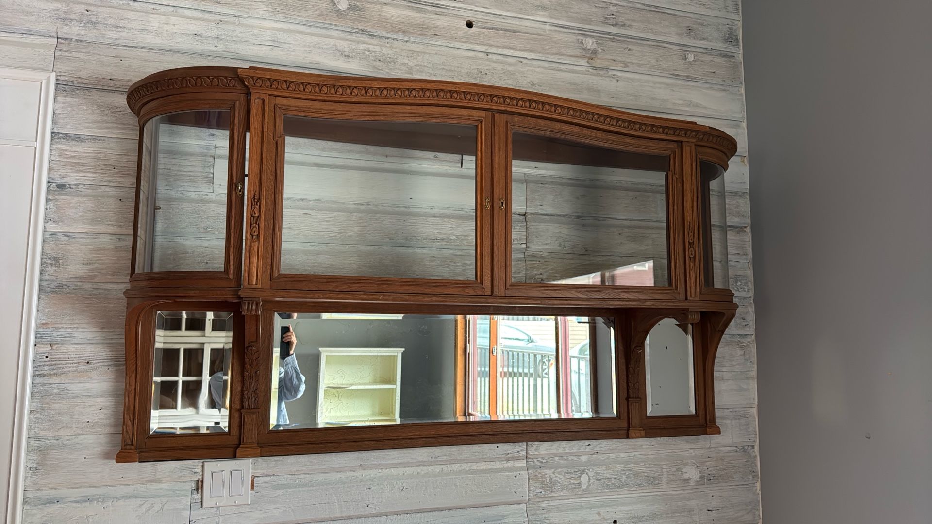 Antique Curio Or Bar Cabinet