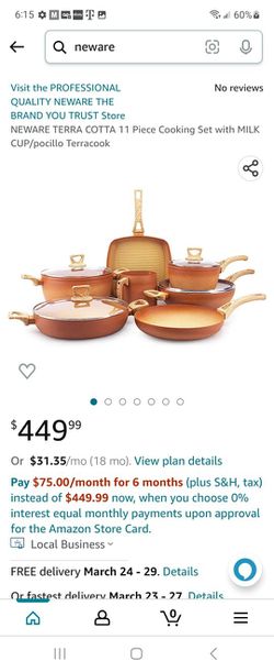 NEWARE Terracotta 11 Piece Cooking Set with Milk Cup for Sale in Murrieta,  CA - OfferUp