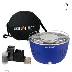 Grill Time Tailgater GTX Portable Charcoal Grill Perfect for Camping Accessories, Tailgating, Outdoor Cooking, RV, Boats, Travel, Lightweight Compact 