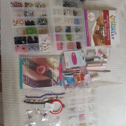 Hundreds Of Dollars Of Beads And Jewelry Making And Books