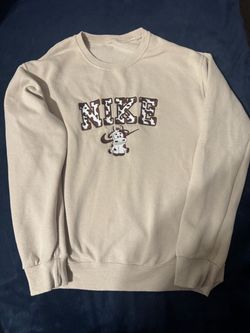 Nike Cow Print Embroidered Crewneck Sweatshirt