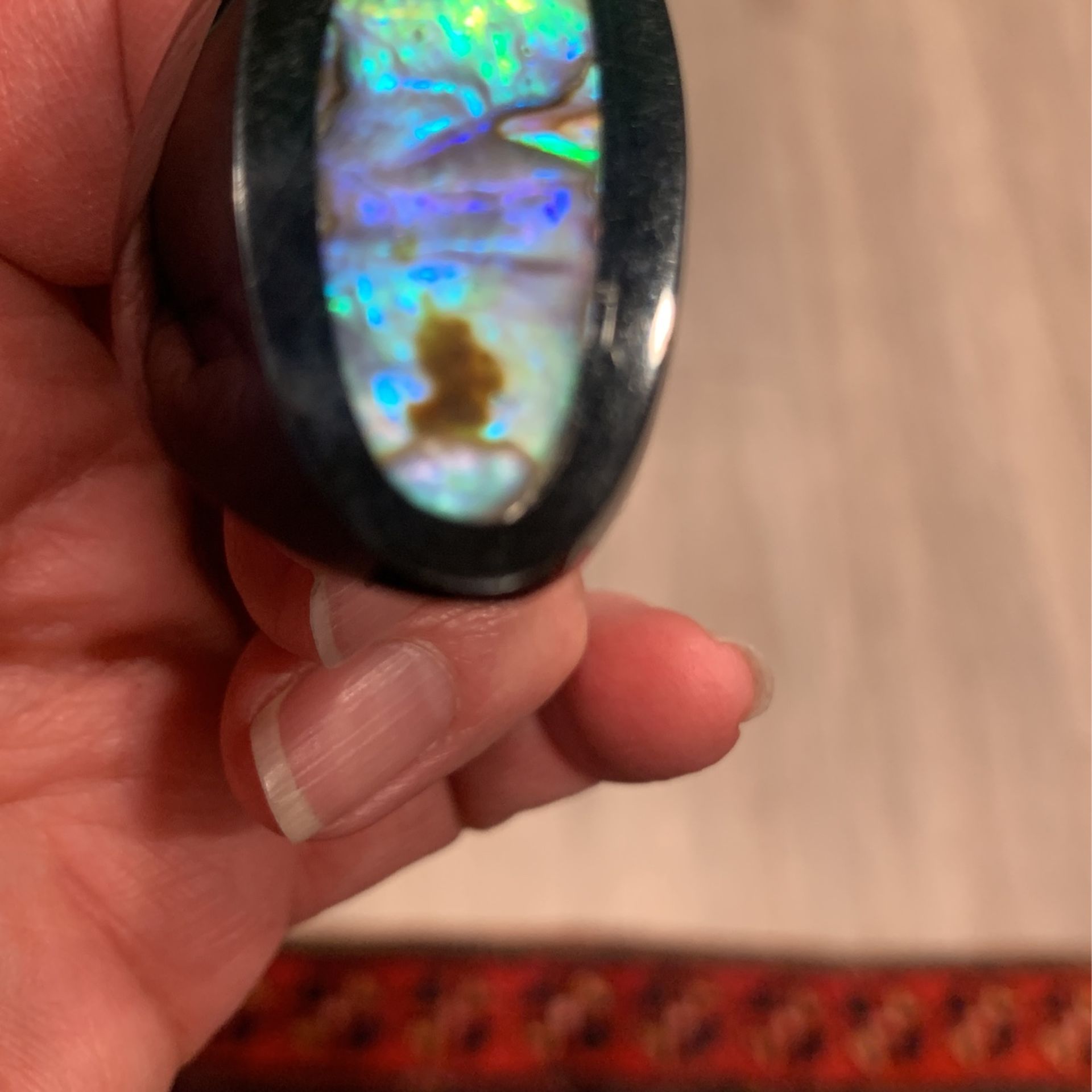 ABALONE AND RESIN RING