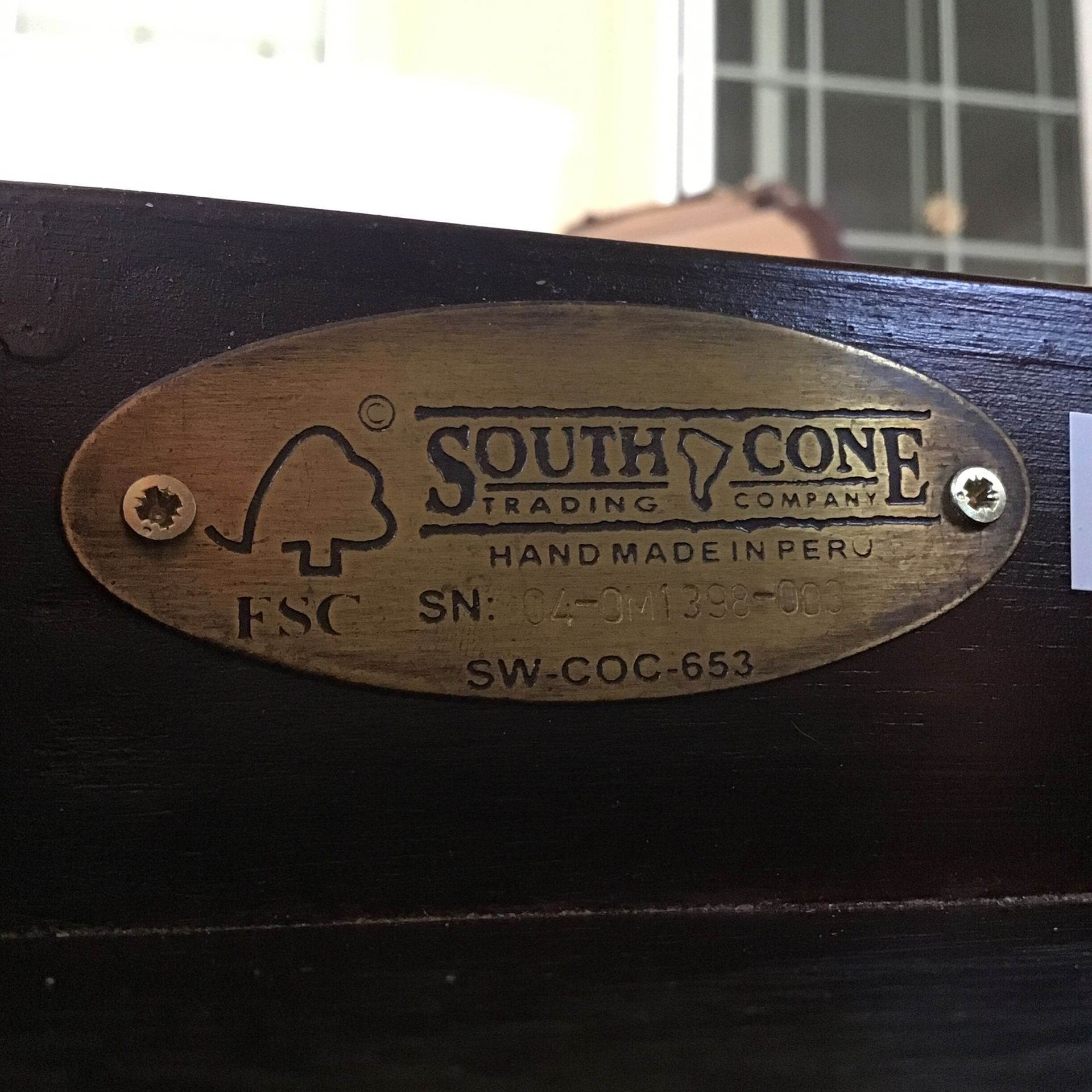 Large Beautiful South Cone Peru Coffee Table Old Style Real Wood 4 By 3 Large Art Drawer