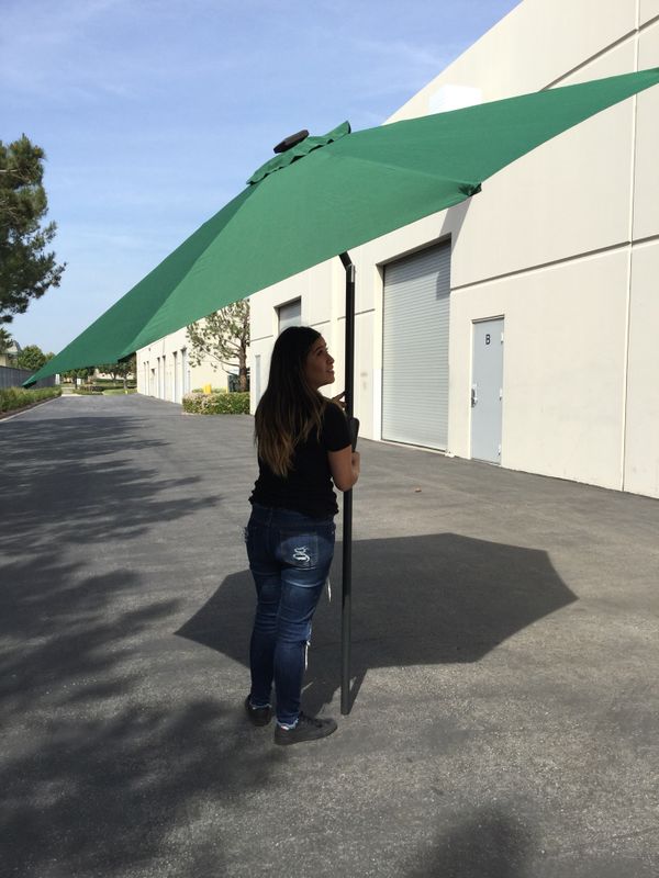 9ft Solar Led Outdoor Patio Umbrella Green For In Chino Ca 9ft Solar Led Outdoor Patio Umbrella Green For In Chino Ca Offerup