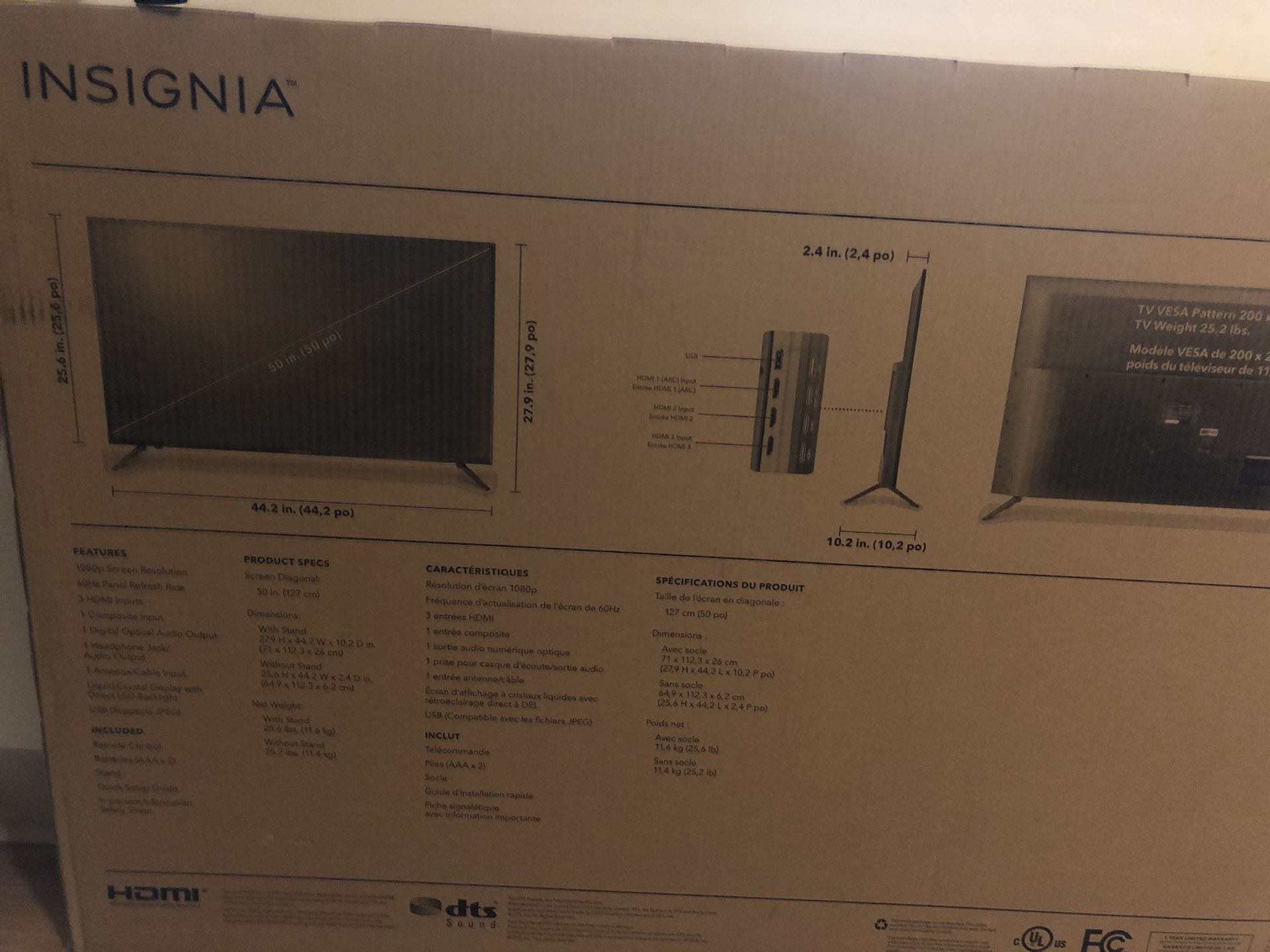 Brand New 50” Insignia Smart TV
