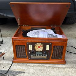 Wooden Music Center With Blue Tooth and Recoverable CD Player 