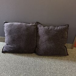 2 Blueish/Black Pillows
