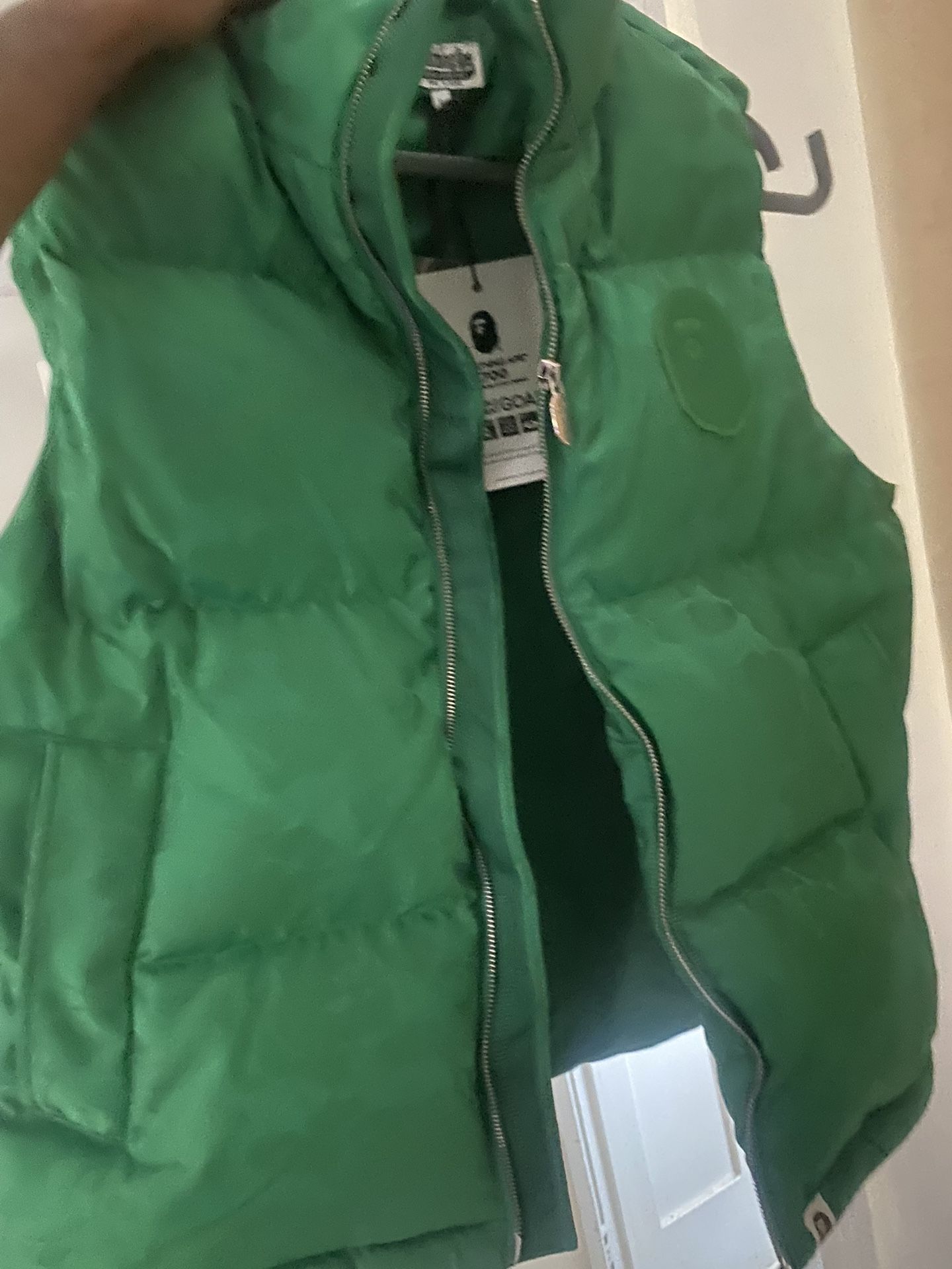 A Bathing Ape Green Tonal Camo Puffer Down Vest