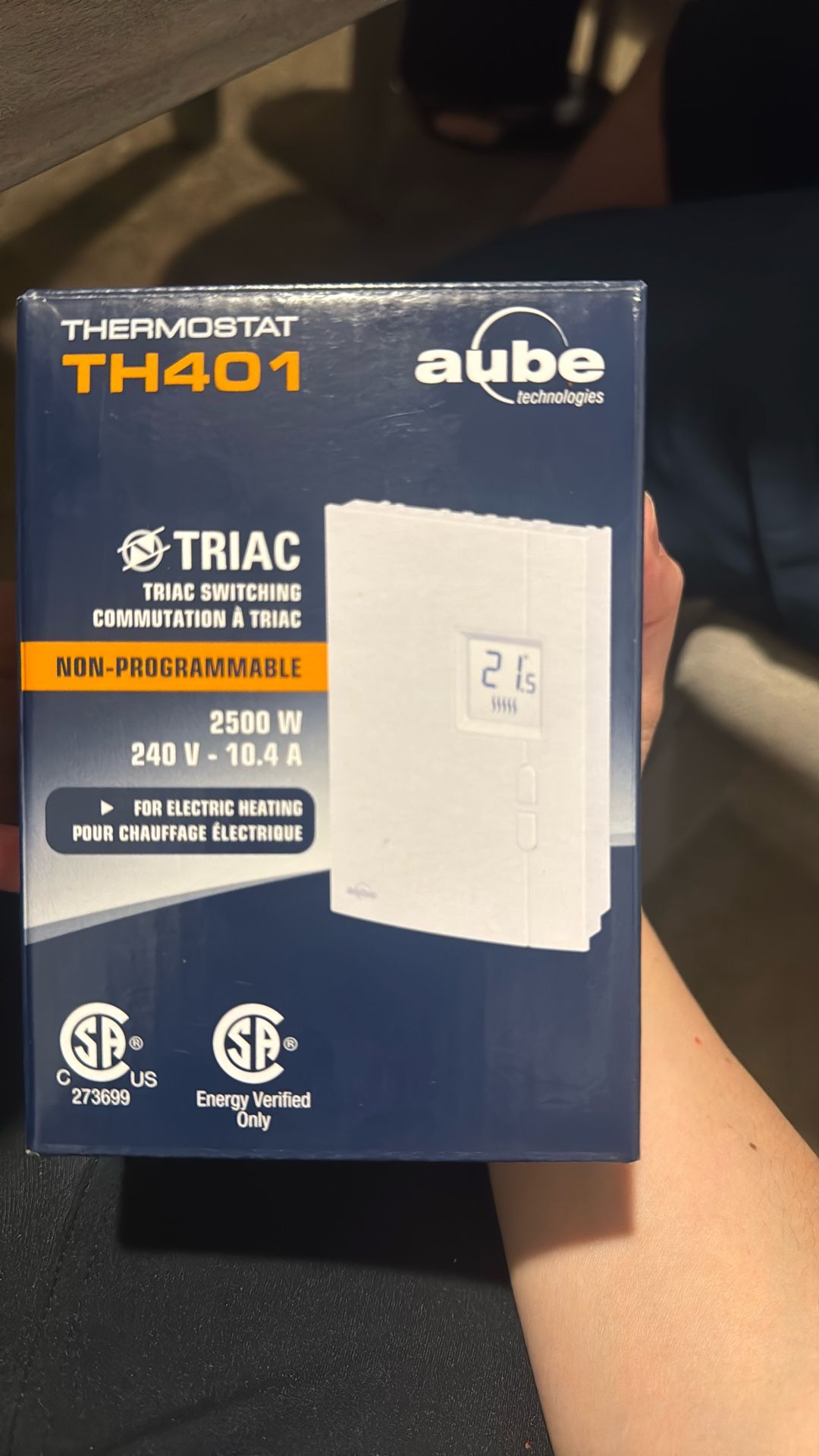 New Honeywell TH401/Aube Technologies TH401 non-programmable thermostat for electric heating systems