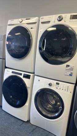 Front load washer and dryer set