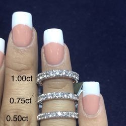 Large selection of ladies 14k gold with diamonds wedding rings