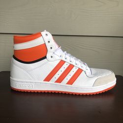 NEW Adidas TOP TEN S24136 Size 10 Men’s Shoes Original White/Orange Color in Box