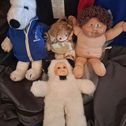 Vintage Cabbage Patch dolls, Snoopy Doll, Porcelain Face Doll