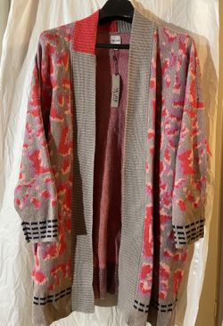 NIC + ZOE Color Splash Long Cardigan NWT Sz 2X