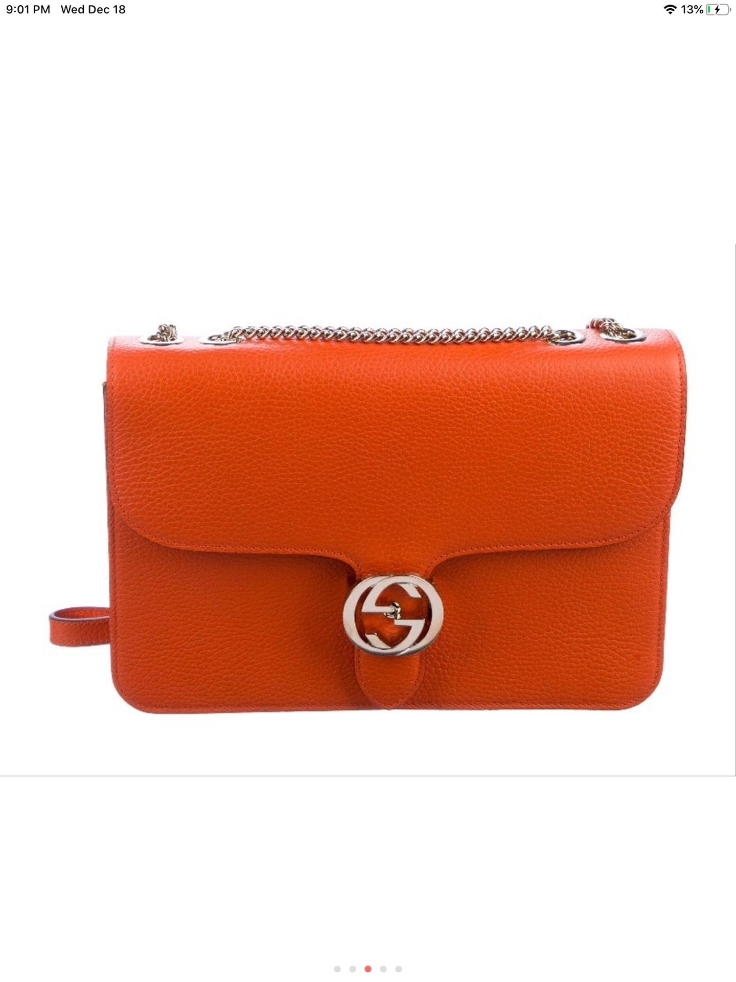 Gucci Orange interlocking crossbody shoulder bag