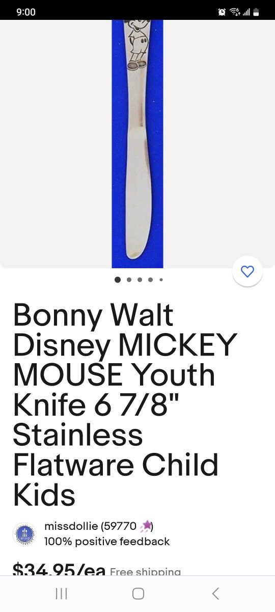 Disney Mickey Mouse Kids Knife