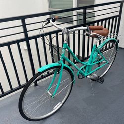 Teal/green city beach cruiser bike - like new!