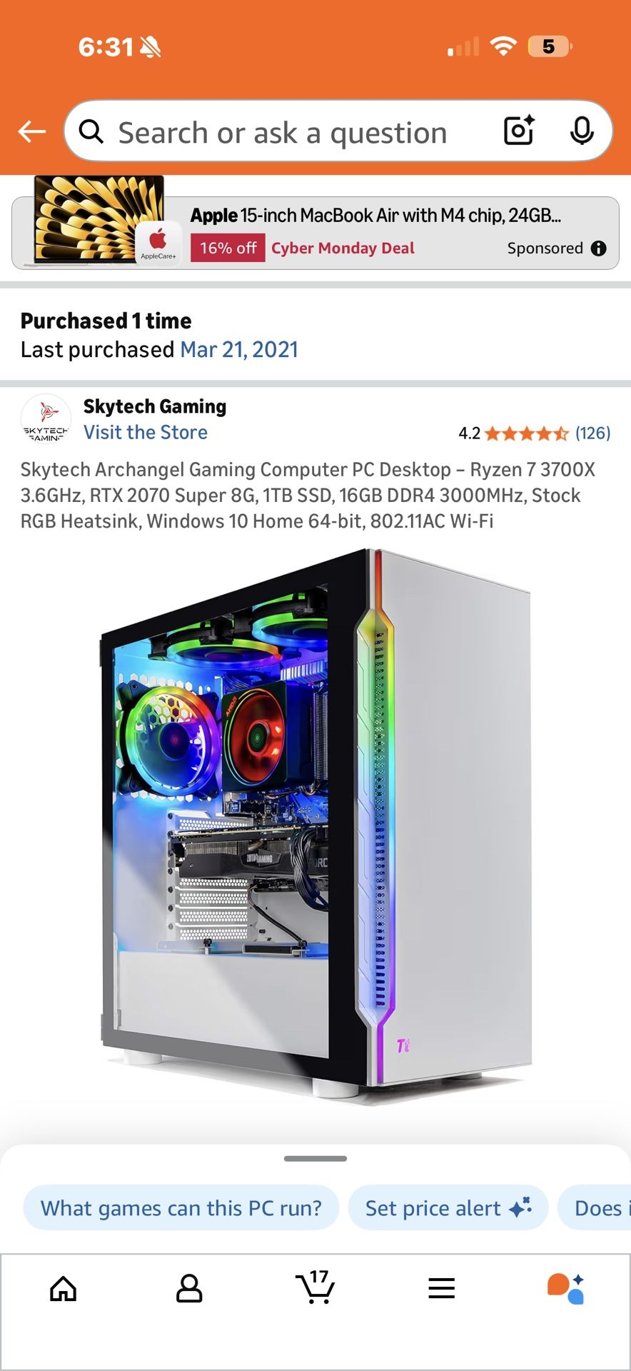 Sky Tech Gaming Pc