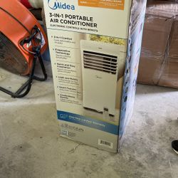 Midea Easy Cool Portable Air Conditioner 3-in-1, 8000 btu, Remote, Use For 1 Week 
