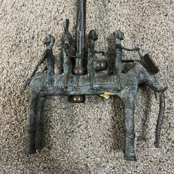 Vintage Solid Bronze 1994 Theodore and Alexander Candle Holder