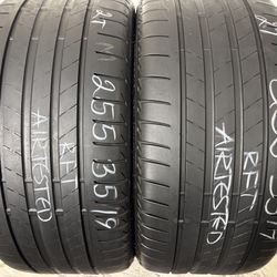 2 Tires 255 35 19 Bridgestone Turanza T005 Run Flat No Repairs