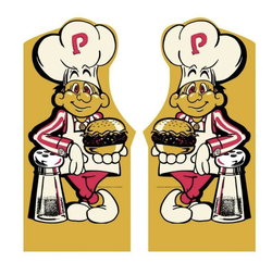 Burgertime Stencil Side Art NEW!